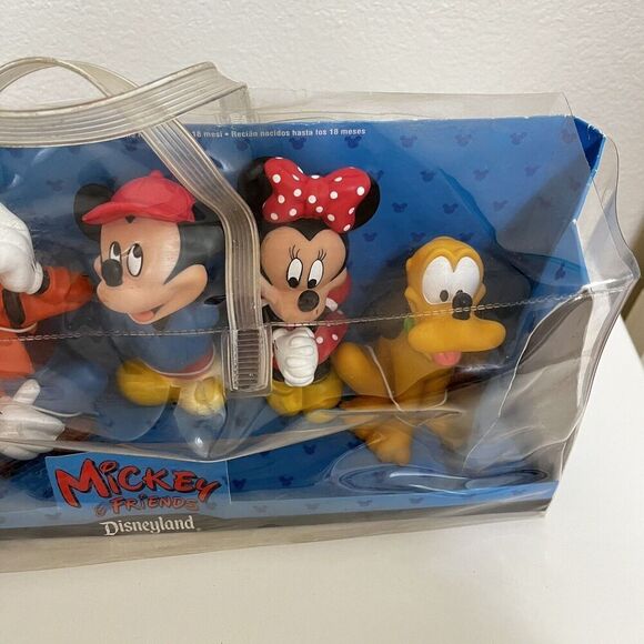 Vintage Disney Disneyland Mickey & Friends Bath Infant Squeeze Toys Set of 5 NEW - Picture 6 of 12